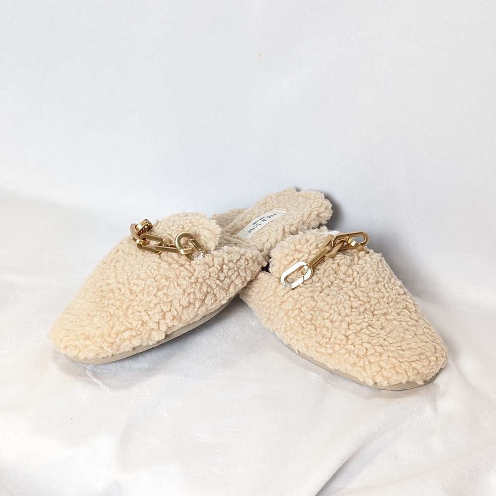 Nwob Rag & Bone Beige Essex Faux Shearling Chain … - image 2